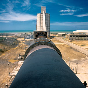 furnace cement factory by the sea